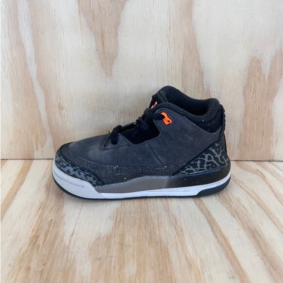 Nike - Air Jordan 3 Retro - Sneakers - Black - Kids Toddler - 7C - DM0968-080 - Picture 4 of 9